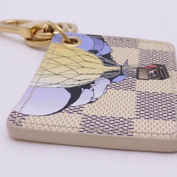 Auth Louis Vuitton Damier Azur Illustre Keyring - Picture 4 of 12